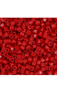 Miyuki square - cubes 1.8mm Beads - Opaque dark red SB18-408